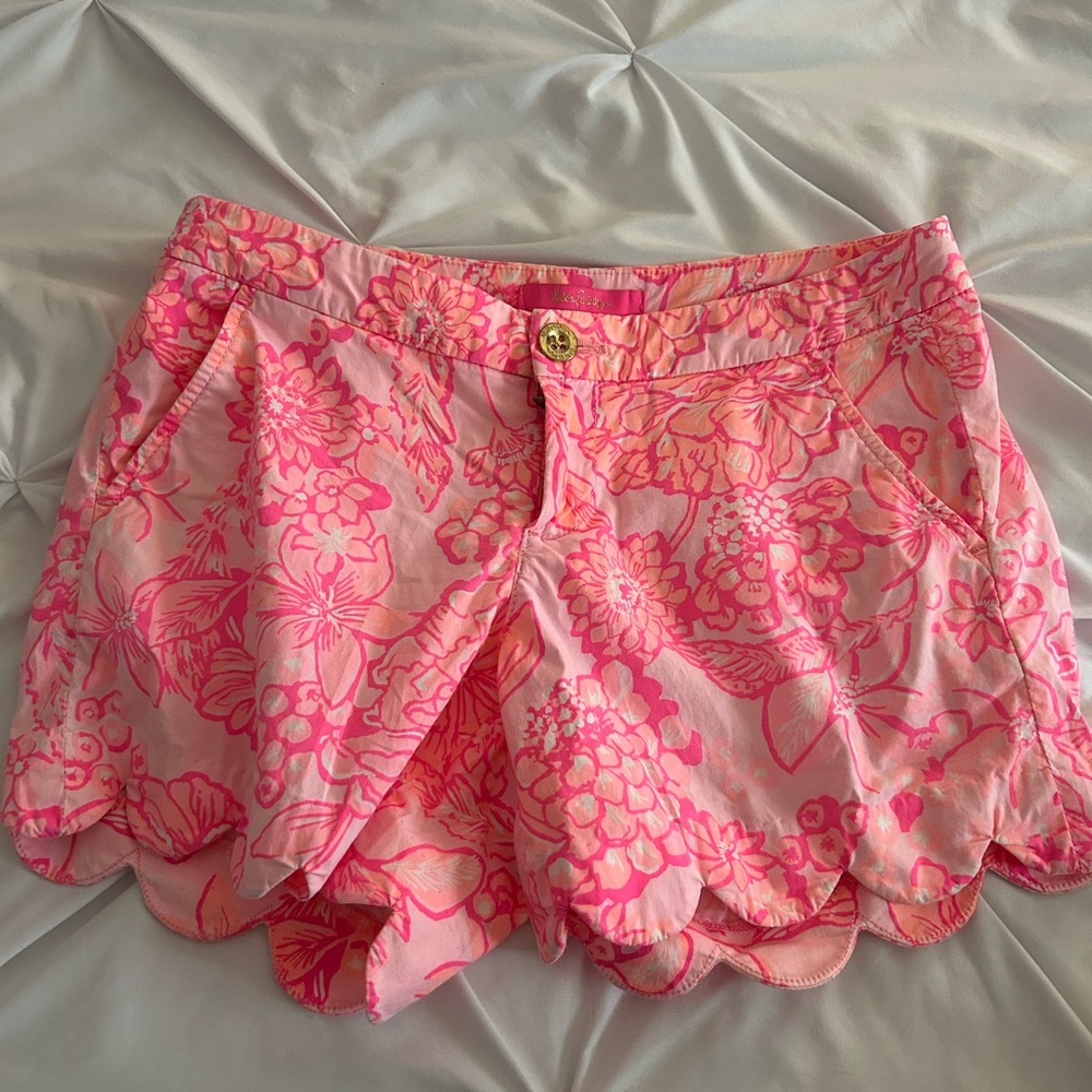 Lilly Pulitzer Pink Floral High Waist Shorts